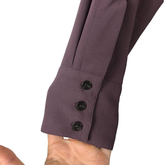 BCBGeneration Women's Size Small Lavender Shadow Collared Roll Tab Shirt Dress - Picture 4 of 10